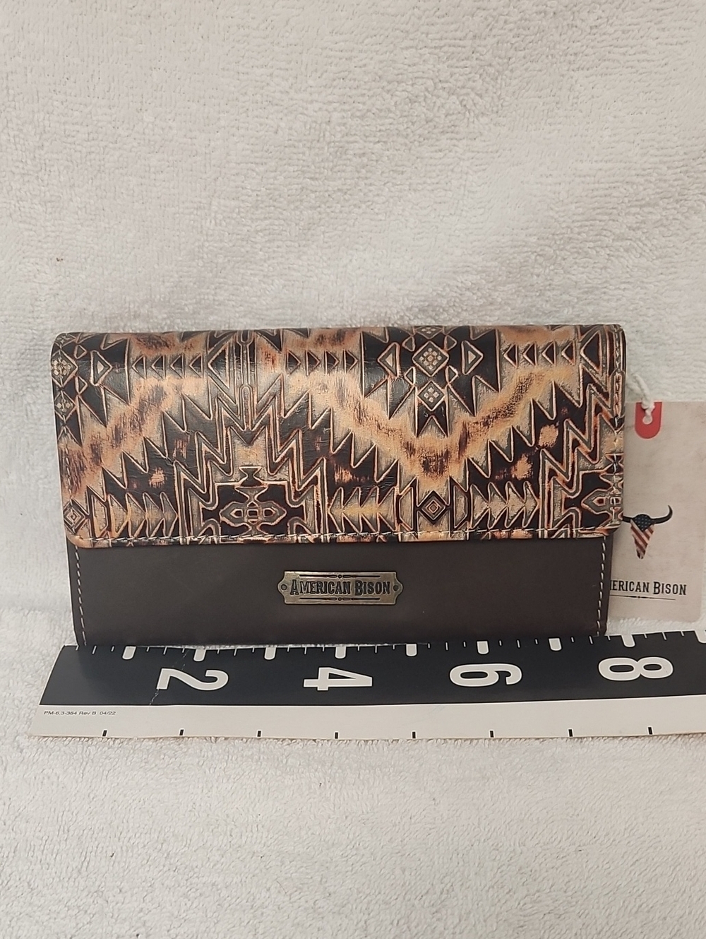 Brown Patterned Continental Wallet